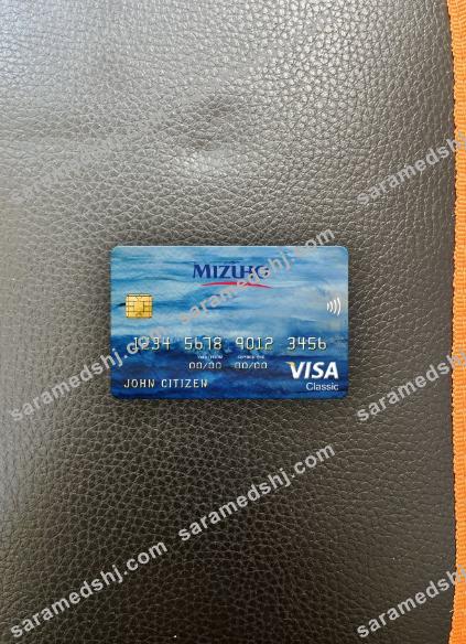 Japan Mizuho bank visa classic card photolook front